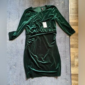 DKNY Green velvet dress